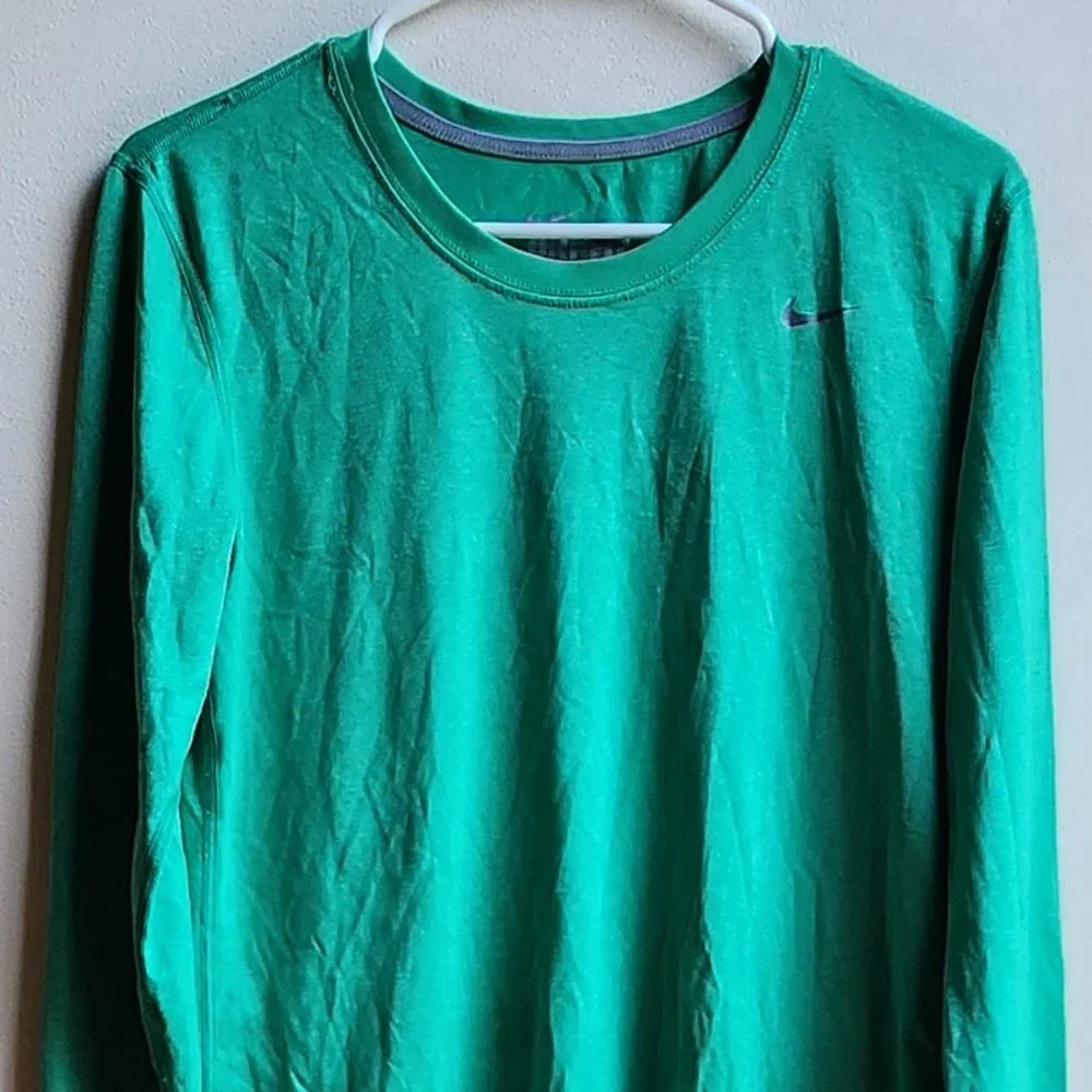 Nike Dri-Fit Green Scoop Neck Jersey Size Medium